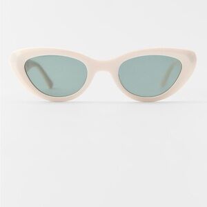 Zara Cream / White acetate sunglasses
